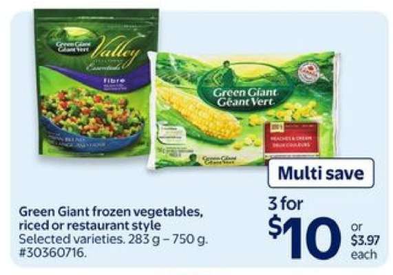 Green Giant Frozen Vegetables