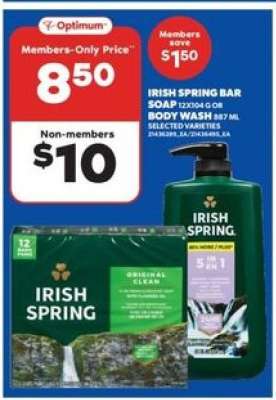 Irish Spring Bar Soap or Body Wash