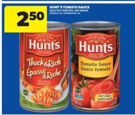 HUNT'S Tomato Sauce