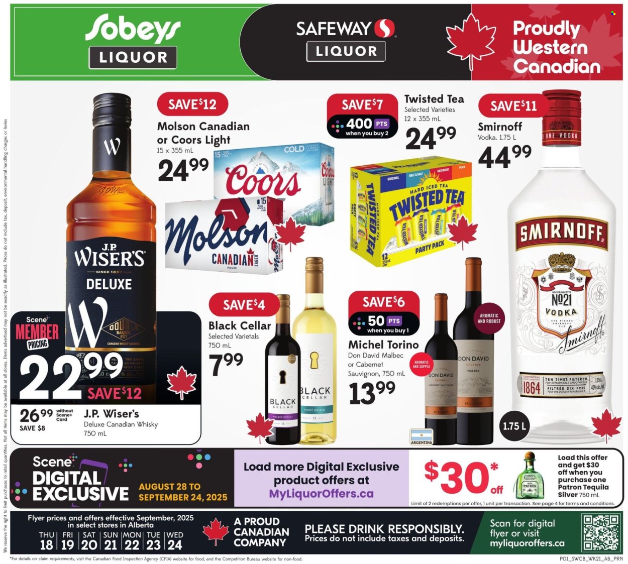 Sobeys Liquor flyer - September 18, 2025 - September 24, 2025. Page 1