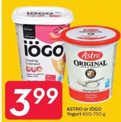 ASTRO or IÖGO YOGURT