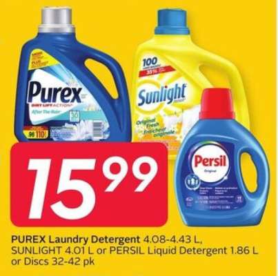 PUREX, SUNLIGHT, PERSIL Laundry Detergent