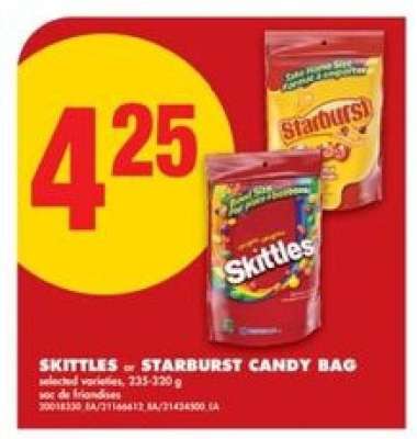 SKITTLES or STARBURST CANDY BAG
